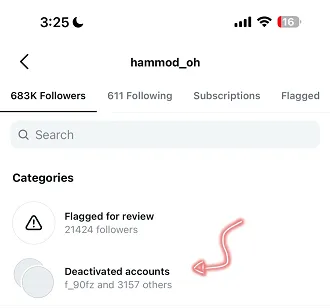 inactive فالوور اینستاگرام